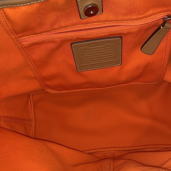 Beautiful Gently Loved Hadley Canvas Leather Trim Tote by COACH - Picture 7 of 10